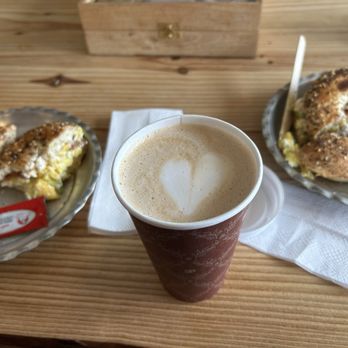 Cafe 33 - Salmon Sunrise Bagel Golden Morning Bagel Caramel Macchiato - Coffee & Tea Near Me - Sacramento, California
