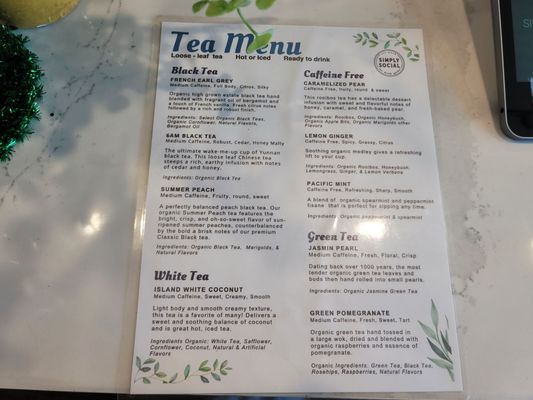 Menu photo 1 Simply Social Coffee Reston, VA Menu photo 1 Simply Social Coffee Reston, VA
