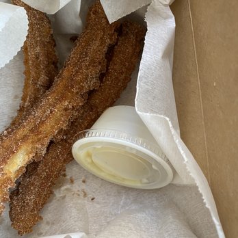 The Taco Stand - Churros abs the delicious dipping sauce! - Mexican Near Me - Orange, California