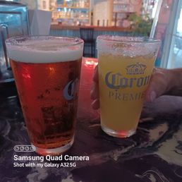 Cold Yingling and a margarita Cold Yingling and a margarita