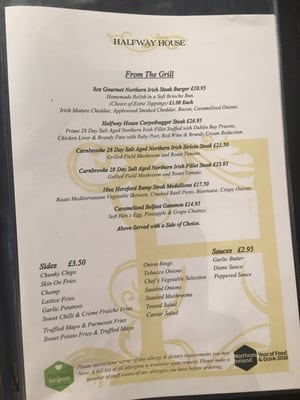 Menu photo 2 The Halfway House Banbridge, BNB