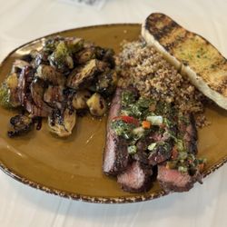 Urban Plates - Chimichurri Grass Fed Steak, Roasted Brussels Sprouts W. Balsamic Glaze, Organic Red & White Quinoa W. Tomato Pesto