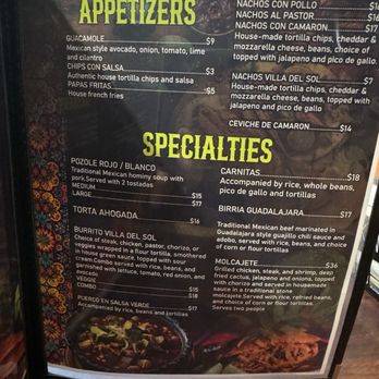 Villa Del Sol - Menu - Mexican Near Me - Orem, Utah Villa Del Sol - Menu - Mexican Near Me - Orem, Utah