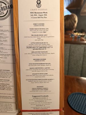 Menu photo 1 Crave Fishbar New York, NY