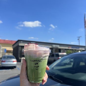 Twee Coffee - Matcha Latte w/ Raspberry Foam - Coffee & Tea Near Me - Riverside, California Twee Coffee - Matcha Latte w/ Raspberry Foam - Coffee & Tea Near Me - Riverside, California