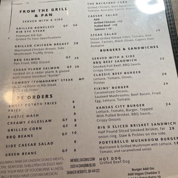 Mendel’s KC BBQ - Back of menu - Barbeque Near Me - Shaker Heights, Ohio Mendel’s KC BBQ - Back of menu - Barbeque Near Me - Shaker Heights, Ohio