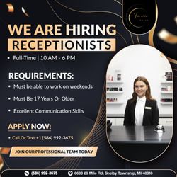Forever Nails - JOIN OUR TEAM
Forever Nails is looking for a friendly Receptionist!