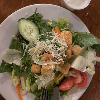 Wingtips Bar & Bistro - Small dinner salad (I gobbled one of the cucumbers before taking the picture) - Sports Bars Near Me - Salt Lake City, Utah