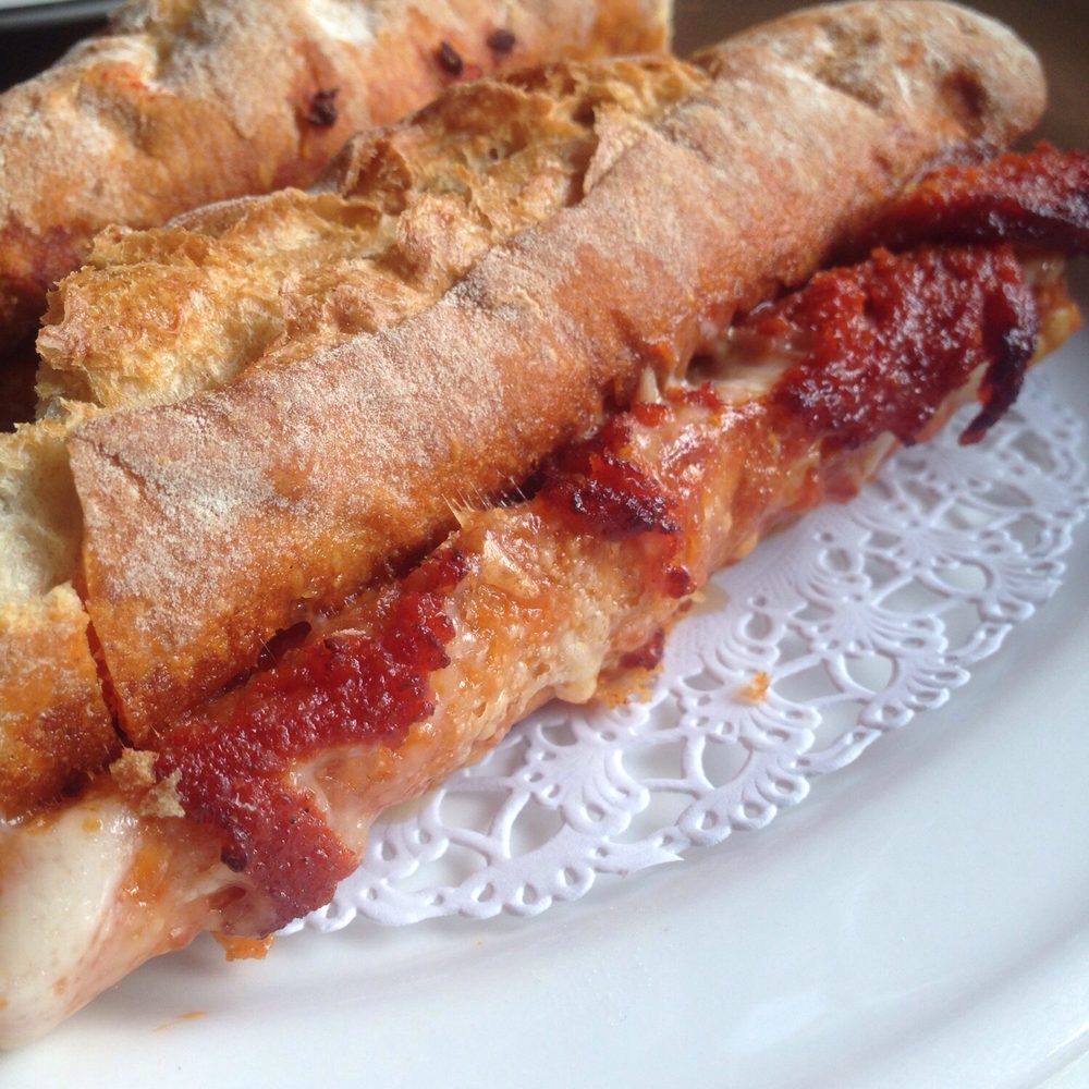 Betlem - Grilled ham and tomato/cheese sandwich.  Must get.  The bread is excellent and the ham/tomato/cheese is the perfect combo. - Gastropubs Near Me - Barcelona, B