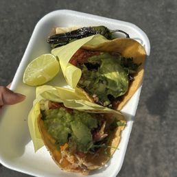 all you can eat tacos! they have chicken, adobada, and carne asada! all of the meats were fire! they have a taqueria outside