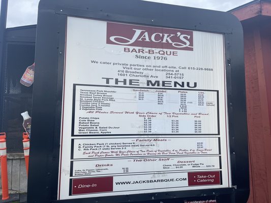 Menu photo 3 Jacks Bar-B-Que Nashville, TN Menu photo 3 Jacks Bar-B-Que Nashville, TN