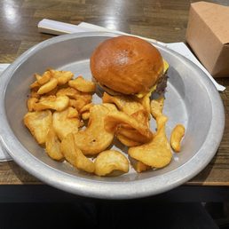 My kid's burger and fries My kid's burger and fries