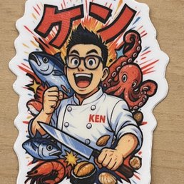 Souvenir sticker showing chef Ken Souvenir sticker showing chef Ken
