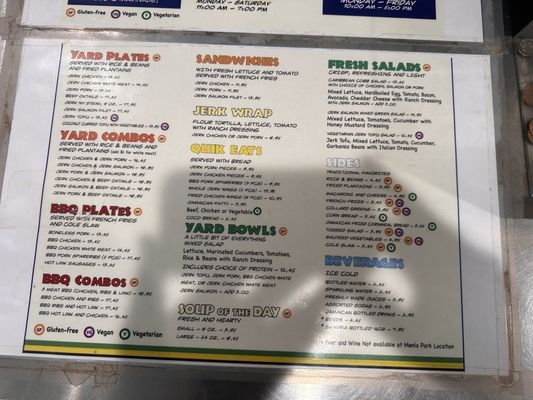 Menu photo 6 Back A Yard Caribbean Grill San Jose, CA
