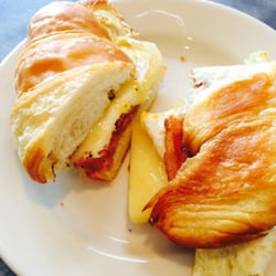 Gibson's Bookstore - Croissant breakfast sandwich