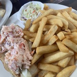 Mac's Soda Bar - Lobster Roll, fries and coleslaw did not disappoint.