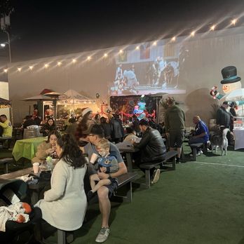 Mt. Lowe Brewing Co. - Outside crowd enjoying UFC - Breweries Near Me - Arcadia, California
