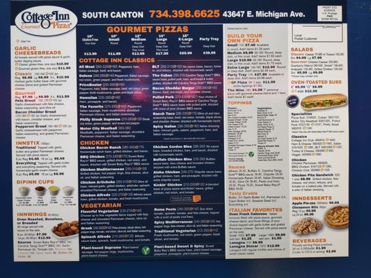 Menu photo 1 Cottage Inn Pizza Canton, MI Menu photo 1 Cottage Inn Pizza Canton, MI