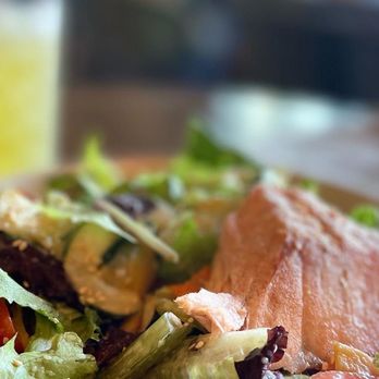 Flower Child - Vegetable Chop Salad add salmon - Salad Near Me - Phoenix, Arizona Flower Child - Vegetable Chop Salad add salmon - Salad Near Me - Phoenix, Arizona