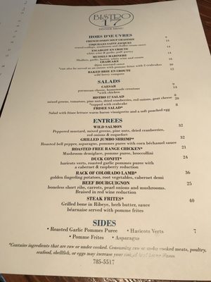 Menu photo 4 Bistro 17 Hilton Head Island, SC