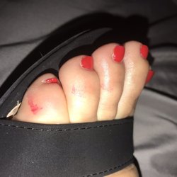 Pristine Nails And Spa - Messy Gel Manicure w/ polish left on several toes