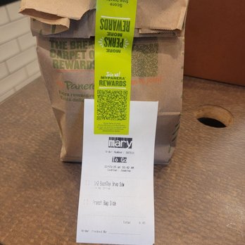 Panera Bread - December 5 receipt - Salad Near Me - Yuba City, California