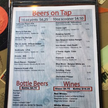 Cathouse Pizza - Drinks menu - Pizza Near Me - Snohomish, Washington