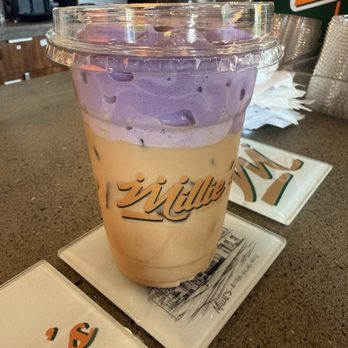 Millie's Coffee Co - Purple crown latte - Coffee Roasteries Near Me - Astoria, New York Millie's Coffee Co - Purple crown latte - Coffee Roasteries Near Me - Astoria, New York