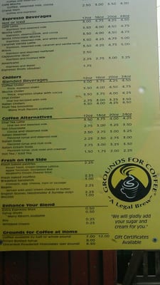 Menu photo 3 Grounds For Coffee Layton, UT