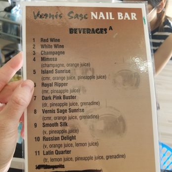 Roxy Nail Bar - Complimentary alcoholic beverage menu. - Nail Salons Near Me - Orange, California Roxy Nail Bar - Complimentary alcoholic beverage menu. - Nail Salons Near Me - Orange, California