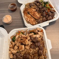 Katana Hibachi Express - Steak and Chicken combo & Steak and Salmon combo
