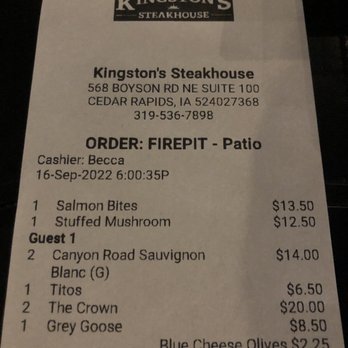 Kingston's Steakhouse - Steakhouses Near Me - Cedar Rapids, Iowa Kingston's Steakhouse - Steakhouses Near Me - Cedar Rapids, Iowa