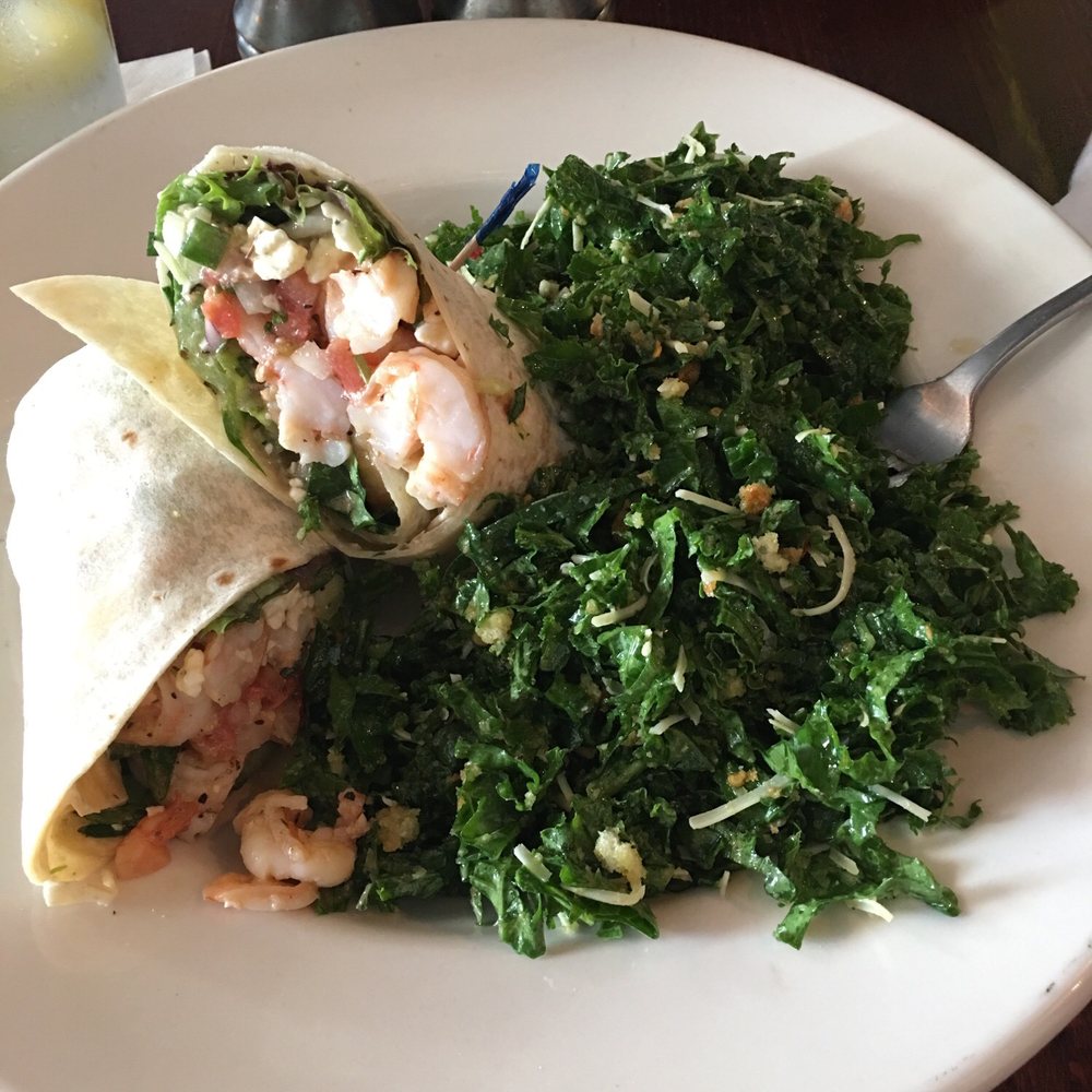 Fresh Chef Kitchen - Shrimp wrap with Kale Salad! - New American Near Me - Cornelius, North Carolina Fresh Chef Kitchen - Shrimp wrap with Kale Salad! - New American Near Me - Cornelius, North Carolina