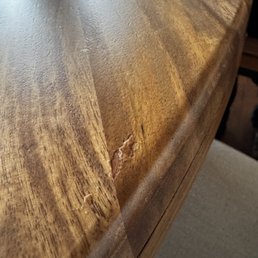 Damaged table, wood.