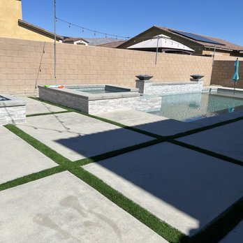 AquaTerra Pool Construction - Finished Backyard - Pool & Hot Tub Service Near Me - Palm Desert, California
