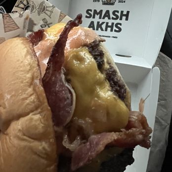 Smash Akhs - The Bacon Akh - Double Patty - Food Trucks Near Me - Glenn Dale, Maryland