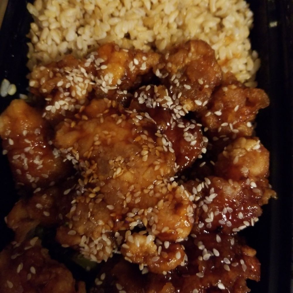 Chan's Peking - Sesame Chicken with Brown Rice - Chinese Near Me - Poughkeepsie, New York Chan's Peking - Sesame Chicken with Brown Rice - Chinese Near Me - Poughkeepsie, New York