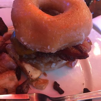 Sun Diner - Donut...check bacon...check sausage...yup cheese..some of that too=magical breakfast - Breakfast & Brunch Near Me - Nashville, Tennessee Sun Diner - Donut...check bacon...check sausage...yup cheese..some of that too=magical breakfast - Breakfast & Brunch Near Me - Nashville, Tennessee