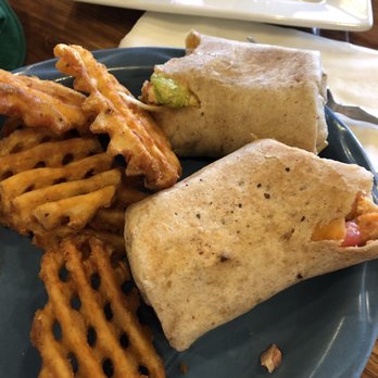 Rise & Shine - Buffalo chicken wrap and waffle fries - Breakfast & Brunch Near Me - Indianapolis, Indiana