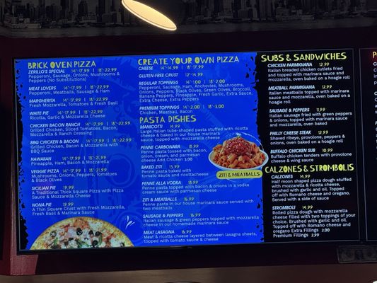 Menu photo 2 Zerillo's Pizza Oldsmar, FL Menu photo 2 Zerillo's Pizza Oldsmar, FL