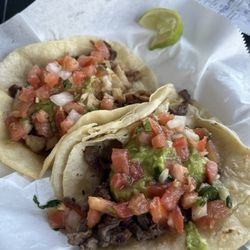 Carne Asada and Chicken Tacos