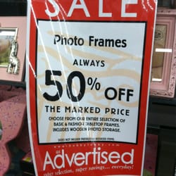 Hobby Lobby - Sale signs all over the store