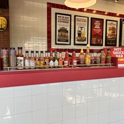 Firehouse Subs - I guess this is what the hot sauce bar looks like after being sold. #weak