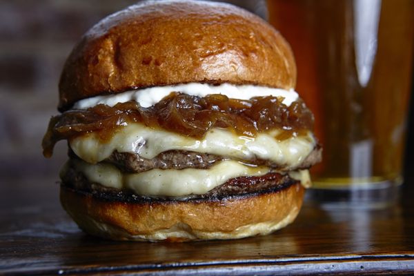 Black Iron Burger Theater District | Hamburger restaurant Bar by null