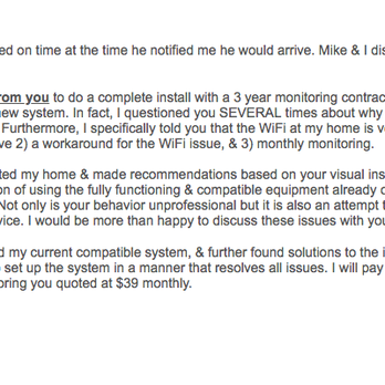 Saber Security Systems - Final letter to Jason. - Security Systems Near Me - Round Rock, Texas