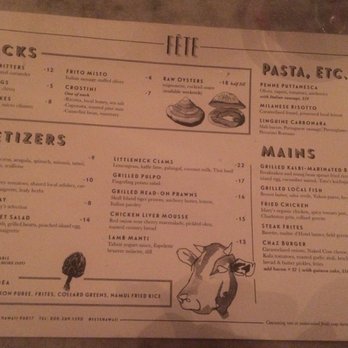 Fete - Since the menu has changed a bit since I last posted. - New American Near Me - Honolulu, Hawaii