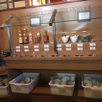 Nine Ting - Sauce section. Self service - Korean Near Me - Philadelphia, Pennsylvania