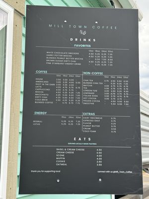 Menu photo 2 Mill Town Coffee Albany, OR