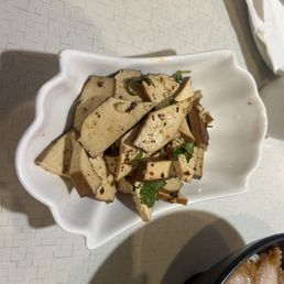 a plate of tofu a plate of tofu