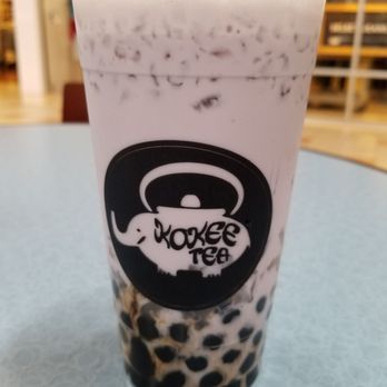 Komma Tea - Taro milk tea (50% sweet) with honey boba and coconut jelly - Coffee & Tea Near Me - Woodbridge, Virginia